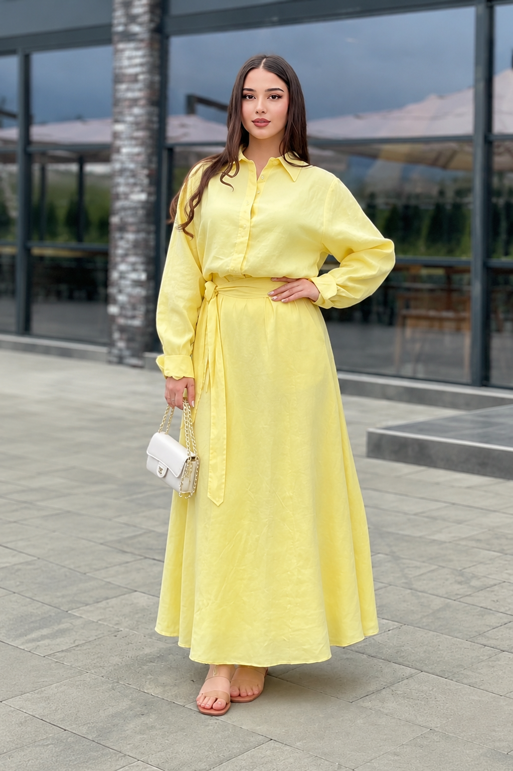 Robe Chemise Ceinturée – Élégance Fluide