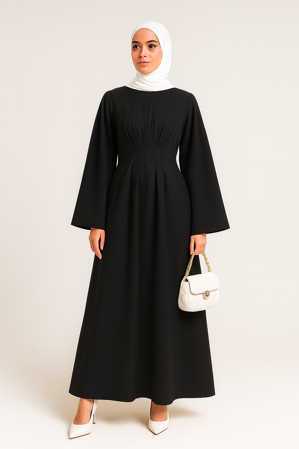 Robe Longue Pastel – Élégance Lumineuse & Modestie Assurée