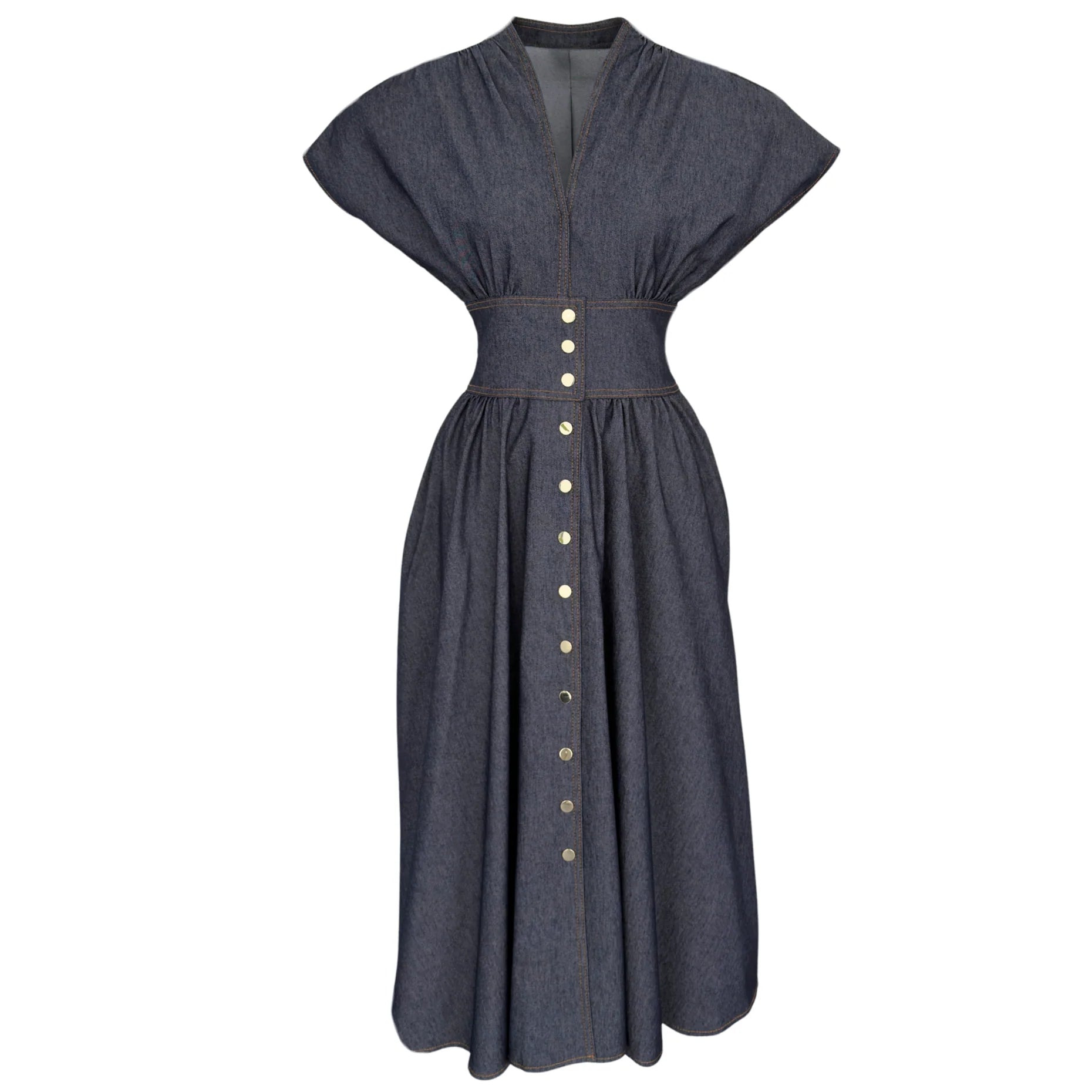 Robe Cintrée Élégance avec Bouton