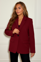 Blazer Classique Bordeaux – Élégance Intemporelle