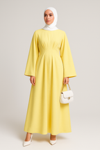 Robe Longue Pastel – Élégance Lumineuse & Modestie Assurée