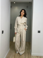 Beige Linen Chic Set – Confort & Style